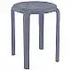 TOM 45εκ. ΣΚΑΜΠΟ DARK GREY ΠΟΛ/ΝΙΟΥ 34X34X45εκ.