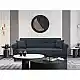 AZUR DARK GREY ΥΦΑΣΜΑ 3ΘΕΣΙΟΣ ΚΑΝΑΠΕΣ/ΚΡΕΒΑΤΙ ΜΕ ΑΠΟΘ.ΧΩΡΟ 210X80X75εκ.