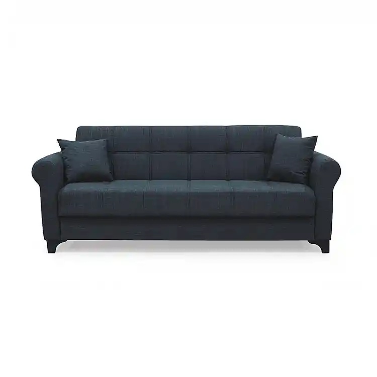 AZUR DARK GREY ΥΦΑΣΜΑ 3ΘΕΣΙΟΣ ΚΑΝΑΠΕΣ/ΚΡΕΒΑΤΙ ΜΕ ΑΠΟΘ.ΧΩΡΟ 210X80X75εκ.