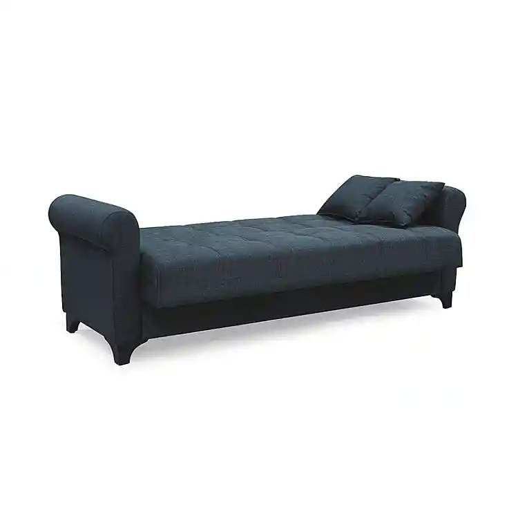 AZUR DARK GREY ΥΦΑΣΜΑ 3ΘΕΣΙΟΣ ΚΑΝΑΠΕΣ/ΚΡΕΒΑΤΙ ΜΕ ΑΠΟΘ.ΧΩΡΟ 210X80X75εκ.