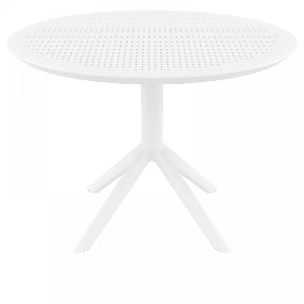 SKY WHITE Φ105X74εκ. ΤΡΑΠΕΖΙ ΠΟΛ/ΝΙΟΥ