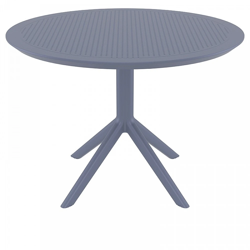 SKY DARK GREY Φ105X74εκ. ΤΡΑΠΕΖΙ ΠΟΛ/ΝΙΟΥ