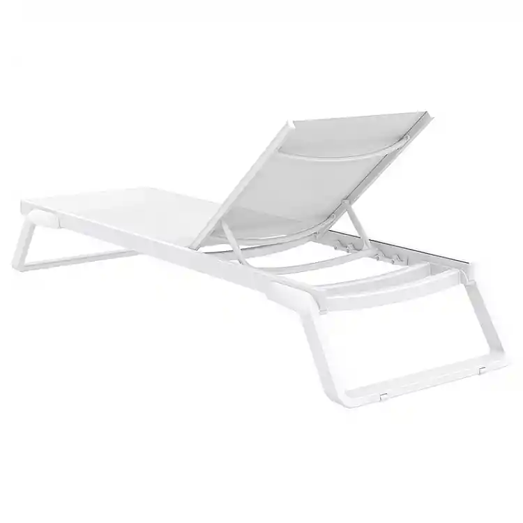 TROPIC ΞΑΠΛΩΣΤΡΑ WHITE/WHITE ΑΛΟΥΜ-ΠΟΛ/ΝΙΟΥ 210X72X31εκ.
