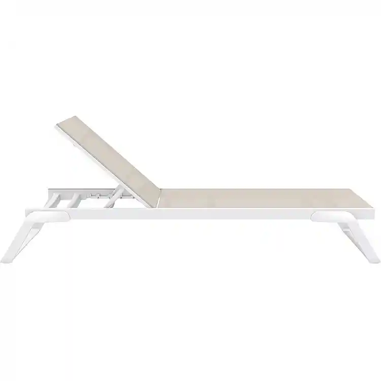 TROPIC ΞΑΠΛΩΣΤΡΑ WHITE/TAUPE ΑΛΟΥΜ-ΠΟΛ/ΝΙΟΥ 210X72X31εκ.