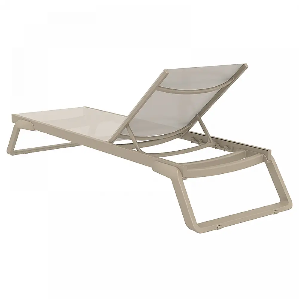 TROPIC ΞΑΠΛΩΣΤΡΑ TAUPE/TAUPE ΑΛΟΥΜ-ΠΟΛ/ΝΙΟΥ 210X72X31εκ.