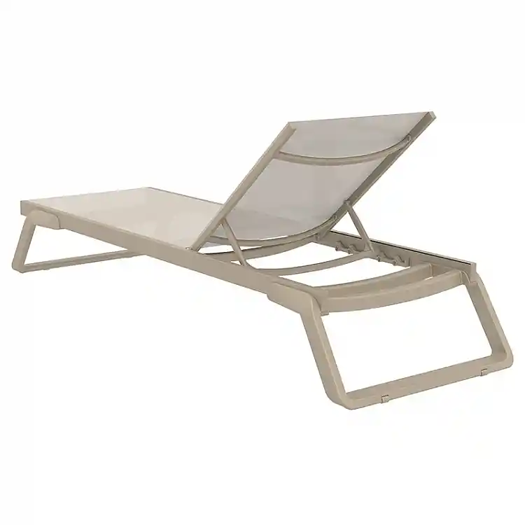 TROPIC ΞΑΠΛΩΣΤΡΑ TAUPE/TAUPE ΑΛΟΥΜ-ΠΟΛ/ΝΙΟΥ 210X72X31εκ.