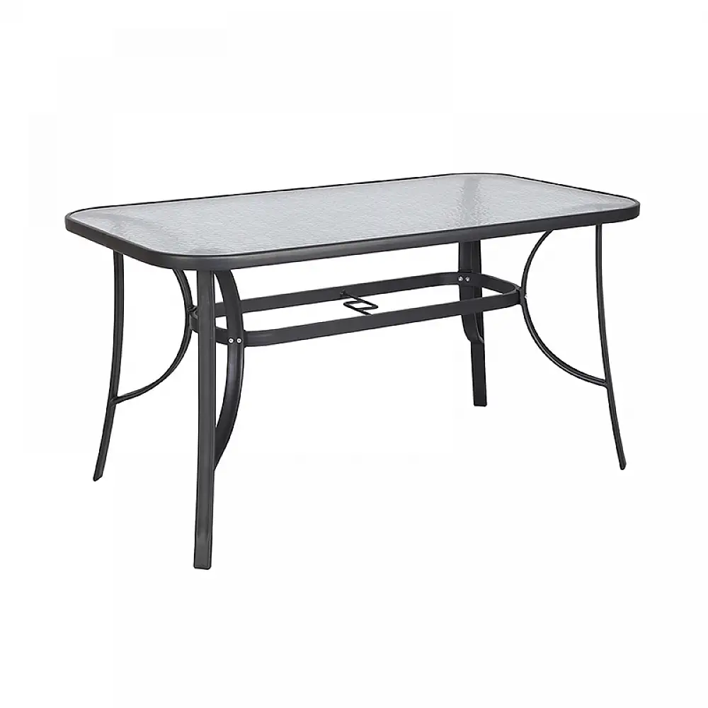 DENIM ΑΝΘΡΑΚΙ 120Χ70X71εκ. ΜΕΤΑΛΛΙΚΟ ΤΡΑΠΕΖΙ