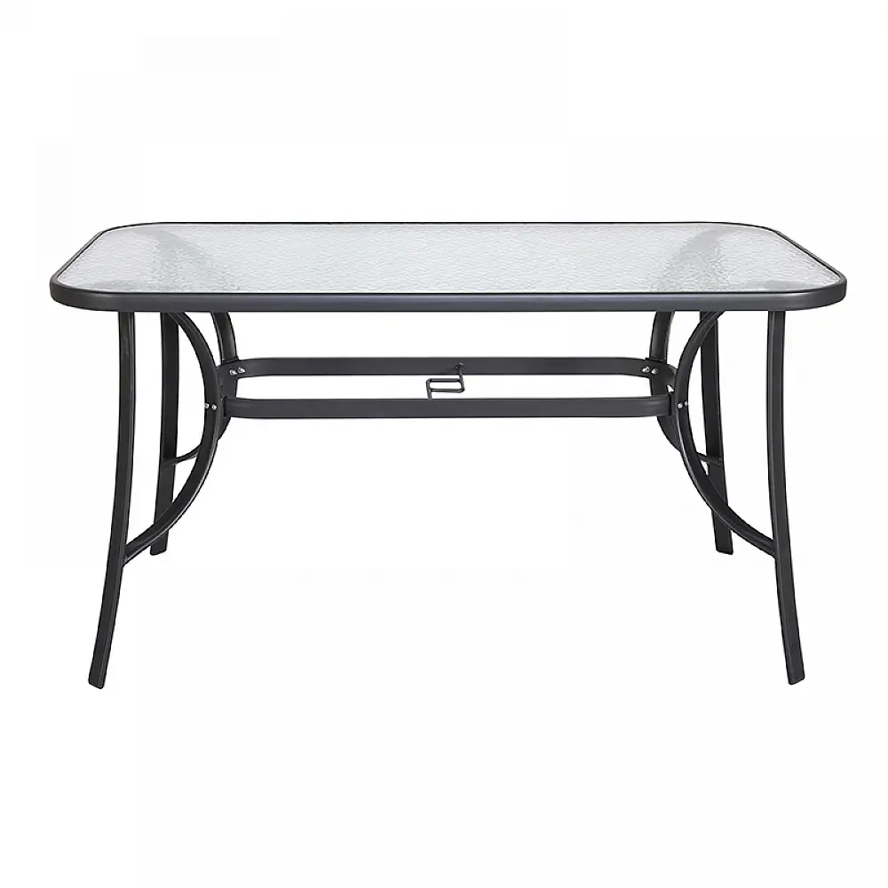 DENIM ΑΝΘΡΑΚΙ 140Χ80X71εκ. ΜΕΤΑΛΛΙΚΟ ΤΡΑΠΕΖΙ