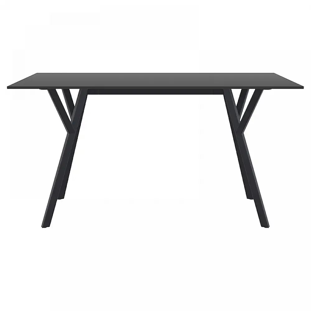 MAX ΤΡΑΠΕΖΙ 140X80Χ74εκ. BLACK LAMINATE 12mm