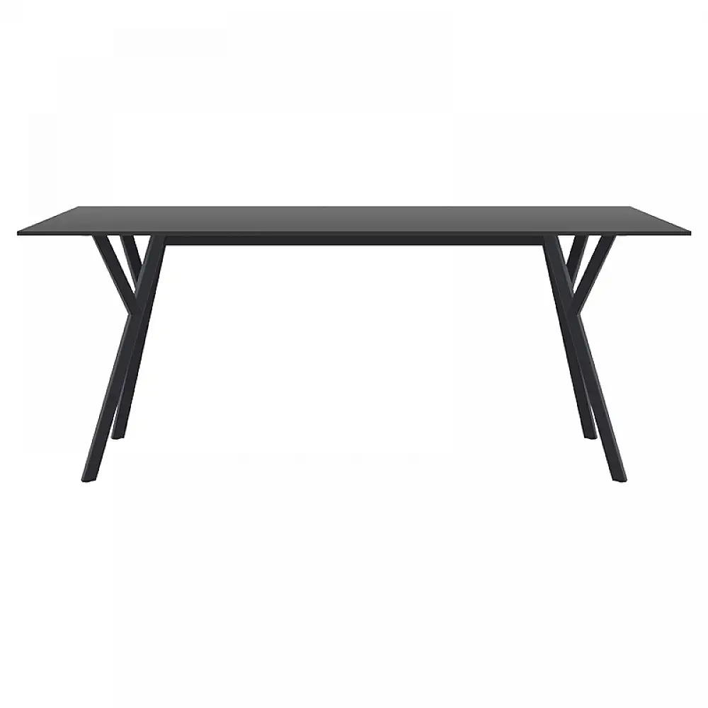 MAX ΤΡΑΠΕΖΙ 180X90Χ74εκ. BLACK LAMINATE 12mm