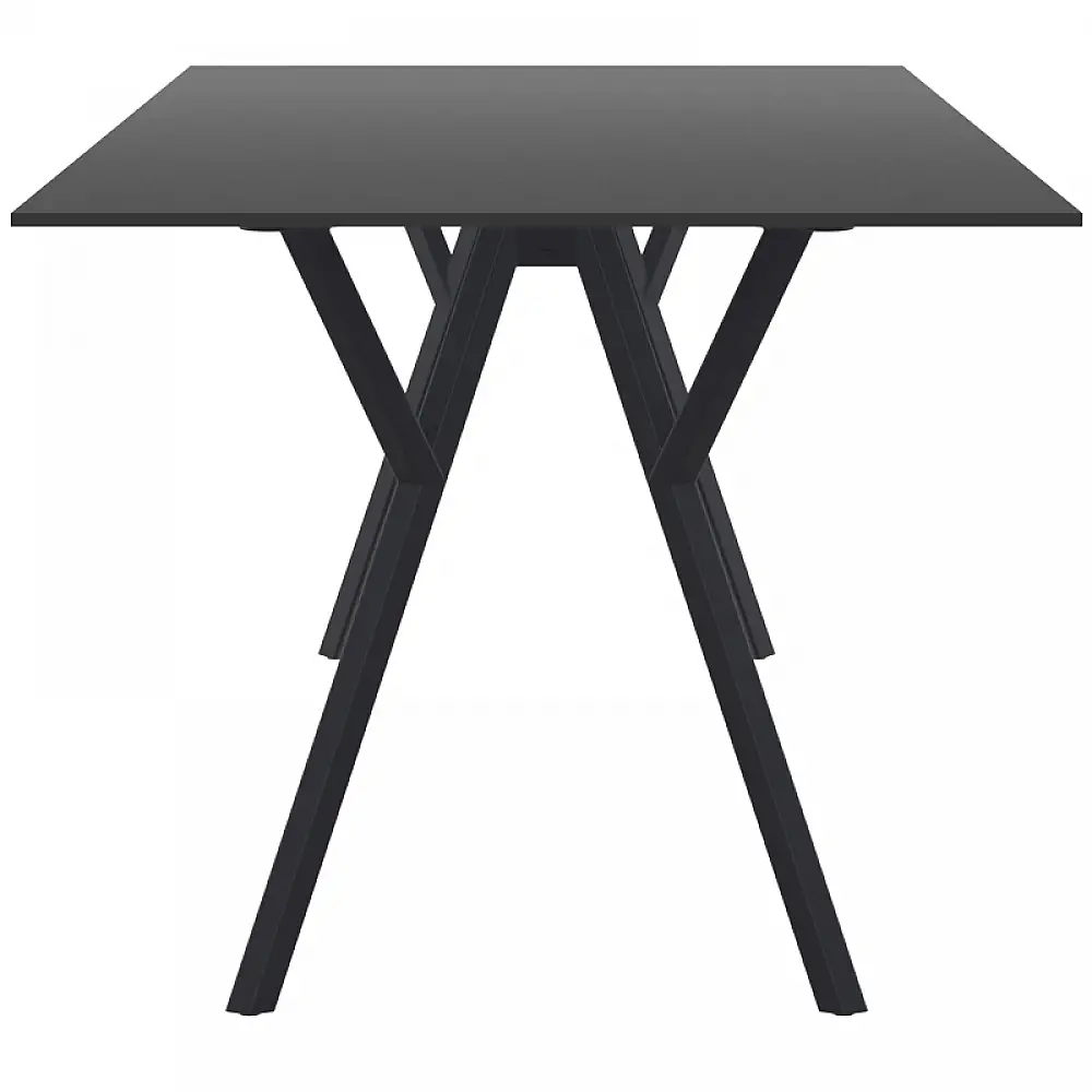 MAX ΤΡΑΠΕΖΙ 180X90Χ74εκ. BLACK LAMINATE 12mm