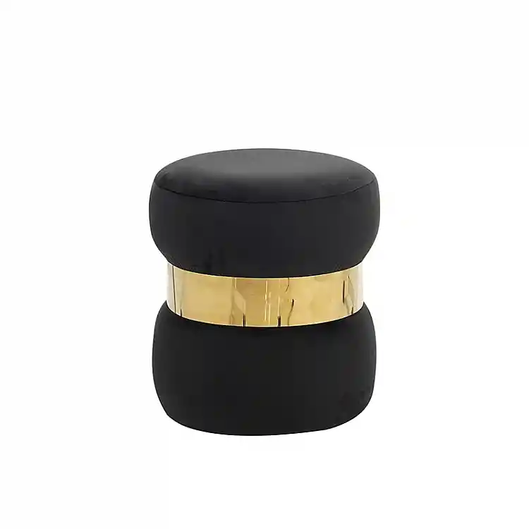 LINDA/R ΣΚΑΜΠΟ BLACK VELVET ΥΦΑΣΜΑ Φ.37Χ43εκ.