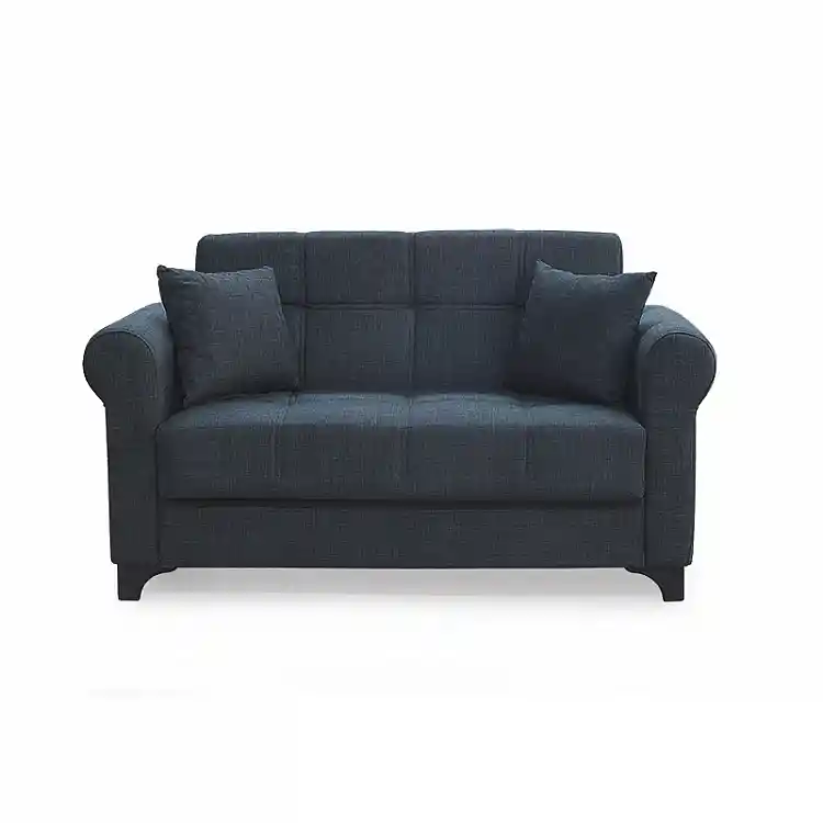 AZUR DARK GREY ΥΦΑΣΜΑ 2ΘΕΣΙΟΣ ΚΑΝΑΠΕΣ/ΚΡΕΒΑΤΙ ΜΕ ΑΠΟΘ.ΧΩΡΟ 150Χ80Χ75εκ.