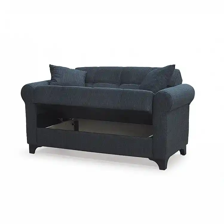 AZUR DARK GREY ΥΦΑΣΜΑ 2ΘΕΣΙΟΣ ΚΑΝΑΠΕΣ/ΚΡΕΒΑΤΙ ΜΕ ΑΠΟΘ.ΧΩΡΟ 150Χ80Χ75εκ.