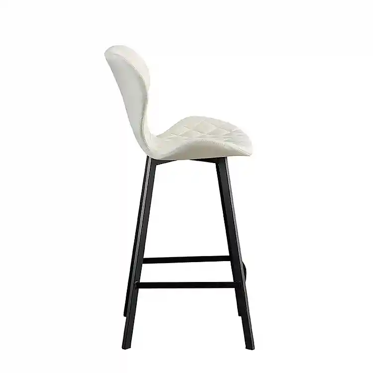 MARTIN OFF WHITE ΥΦΑΣΜΑ(Σ2)73εκ.ΣΚΑΜΠΟ ΜΕΤΑΛΛΙΚΟ 45X49X73-106εκ.