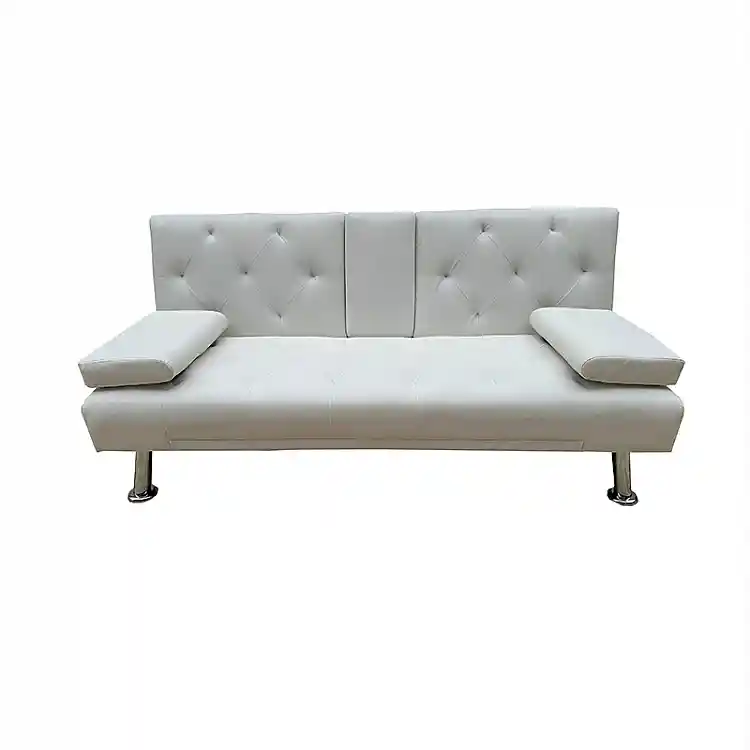 REST WHITE PU ΚΑΝΑΠΕΣ-ΚΡΕΒΑΤΙ 168X88X79εκ.