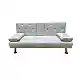 REST WHITE PU ΚΑΝΑΠΕΣ-ΚΡΕΒΑΤΙ 168X88X79εκ.