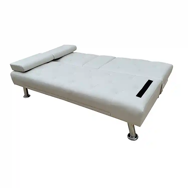 REST WHITE PU ΚΑΝΑΠΕΣ-ΚΡΕΒΑΤΙ 168X88X79εκ.