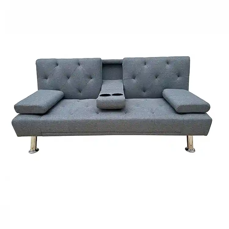 REST GREY ΥΦΑΣΜΑ ΚΑΝΑΠΕΣ-ΚΡΕΒΑΤΙ 168X88X79εκ.