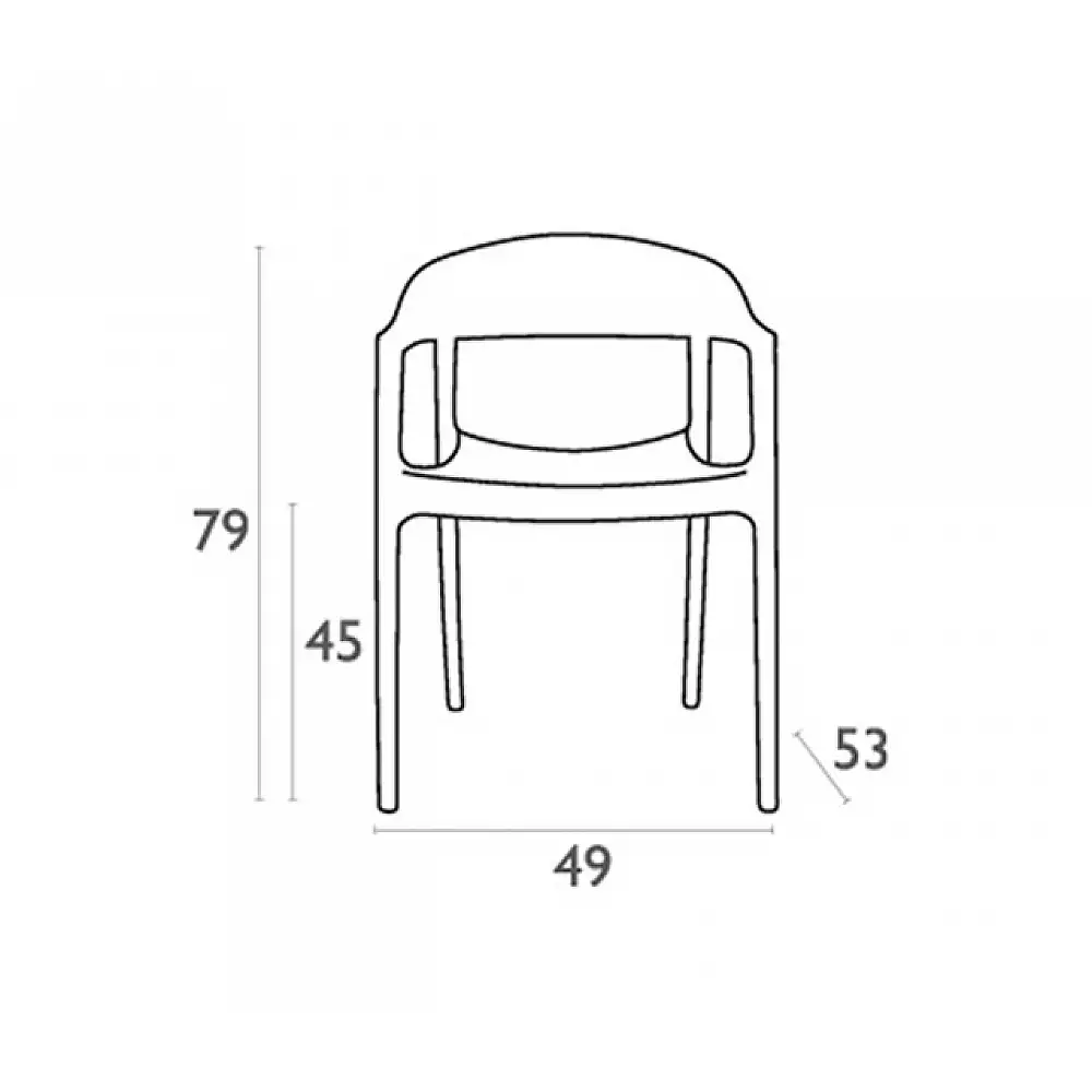 CARMEN WHITE/BLACK ΠΟΛΥΘΡΟΝΑ 49X53X79εκ.