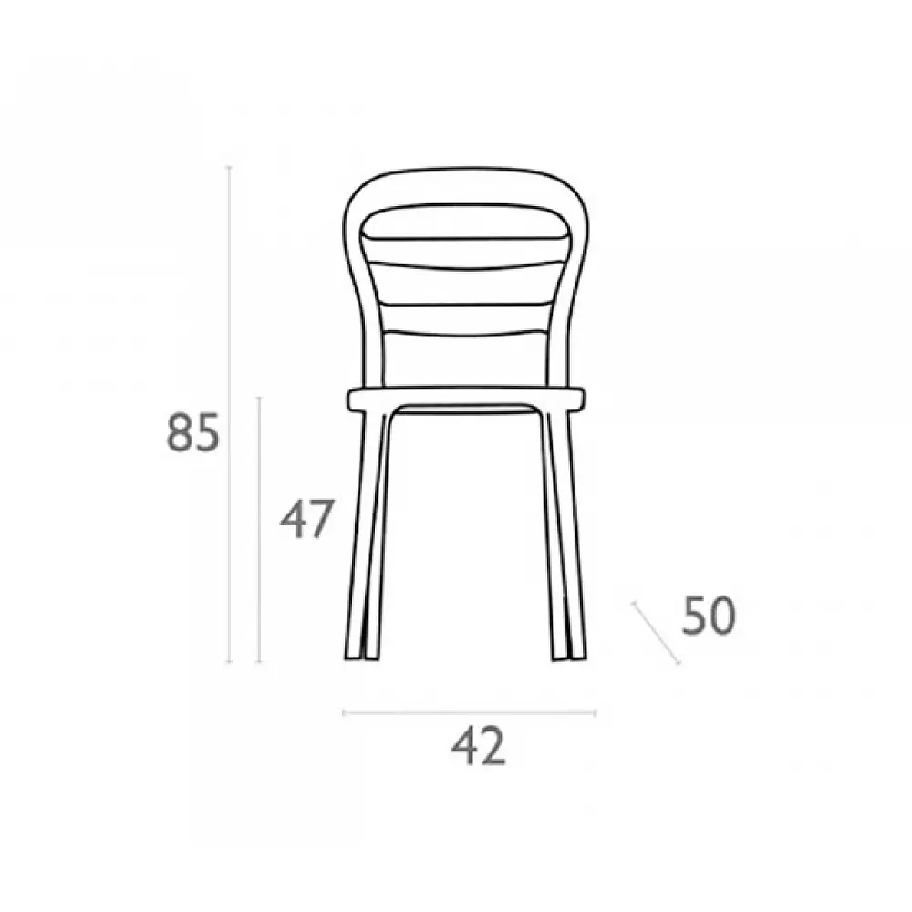 BIBI BLACK/CLEAR TRANSP. ΚΑΡΕΚΛΑ 42X50X85εκ.