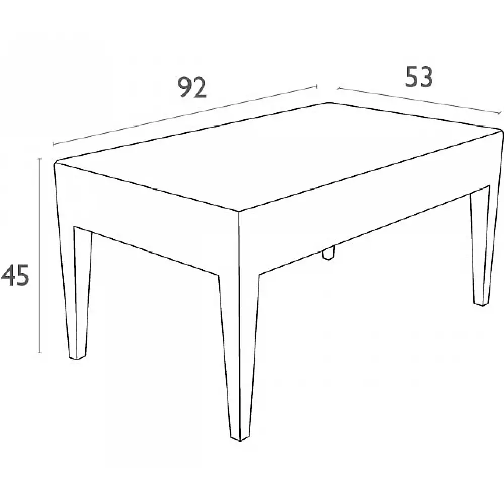 MIAMI DARK GREY ΤΡΑΠΕΖΙ 92Χ53Χ45εκ. ΠΟΛ/ΝΙΟΥ