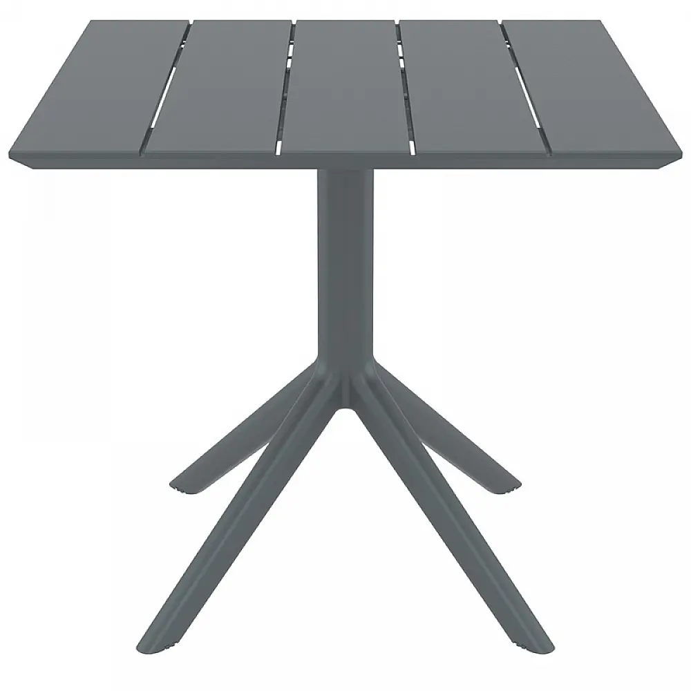 PARIS DARK GREY 80X80X74εκ. ΤΡΑΠΕΖΙ ΠΟΛ/ΝΙΟΥ