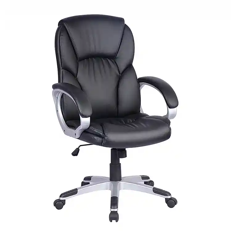A9110 ΜΑΥΡO PU ΠΟΛΥΘΡΟΝΑ ΓΡΑΦΕΙΟΥ 65.5X69X46-108/56-118εκ.