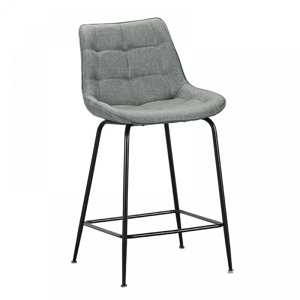 Σκαμπό Μπάρ 4τμχ Ermina Grey Ύφασμα 49x49x62-94εκ.