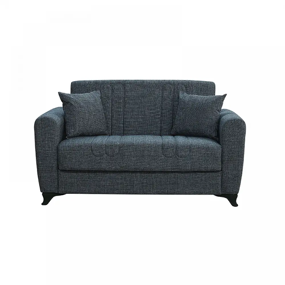 MELINA DARK GREY ΥΦΑΣΜΑ 2ΘΕΣΙΟΣ ΚΑΝΑΠΕΣ/ΚΡΕΒΑΤΙ ΜΕ ΑΠΟΘ.ΧΩΡΟ 150Χ80Χ75εκ.