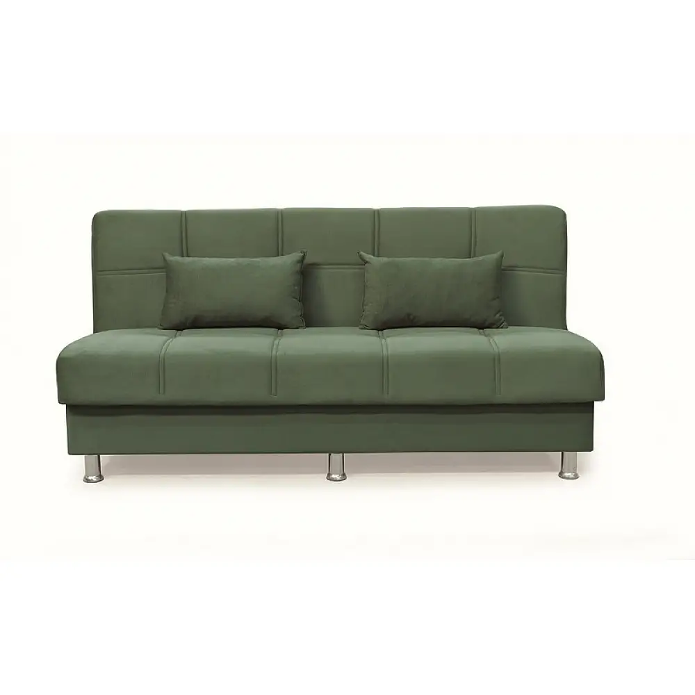 FELINA GREEN ΥΦΑΣΜΑ 3ΘΕΣΙΟΣ ΚΑΝΑΠΕΣ/ΚΡΕΒΑΤΙ ΜΕ ΑΠΟΘ.ΧΩΡΟ 182X90X80εκ.