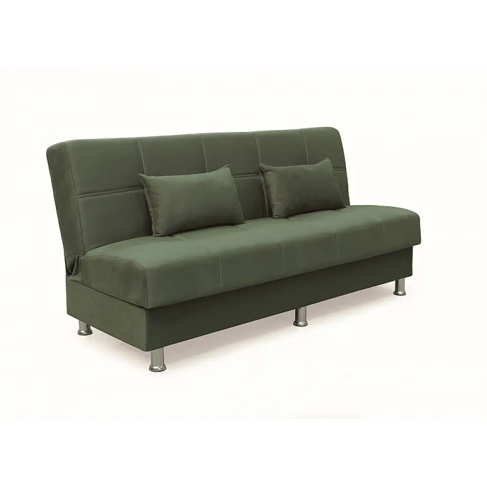 FELINA GREEN ΥΦΑΣΜΑ 3ΘΕΣΙΟΣ ΚΑΝΑΠΕΣ/ΚΡΕΒΑΤΙ ΜΕ ΑΠΟΘ.ΧΩΡΟ 182X90X80εκ.