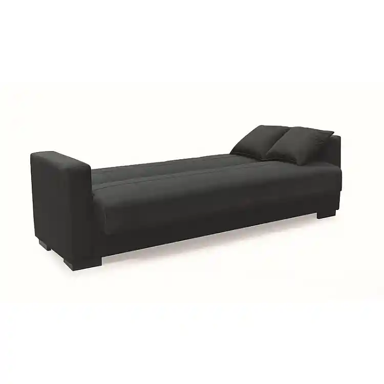 ROVER BLACK ΥΦΑΣΜΑ 3ΘΕΣΙΟΣ ΚΑΝΑΠΕΣ/ΚΡΕΒΑΤΙ ΜΕ ΑΠΟΘ.ΧΩΡΟ 210X80X75εκ.