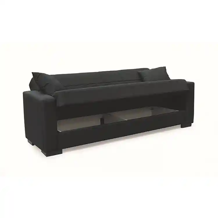 ROVER BLACK ΥΦΑΣΜΑ 3ΘΕΣΙΟΣ ΚΑΝΑΠΕΣ/ΚΡΕΒΑΤΙ ΜΕ ΑΠΟΘ.ΧΩΡΟ 210X80X75εκ.