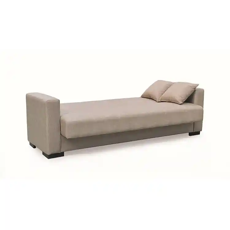 ROVER LIGHT BROWN ΥΦΑΣΜΑ 3ΘΕΣΙΟΣ ΚΑΝΑΠΕΣ/ΚΡΕΒΑΤΙ ΜΕ ΑΠΟΘ.ΧΩΡΟ 210X80X75εκ.