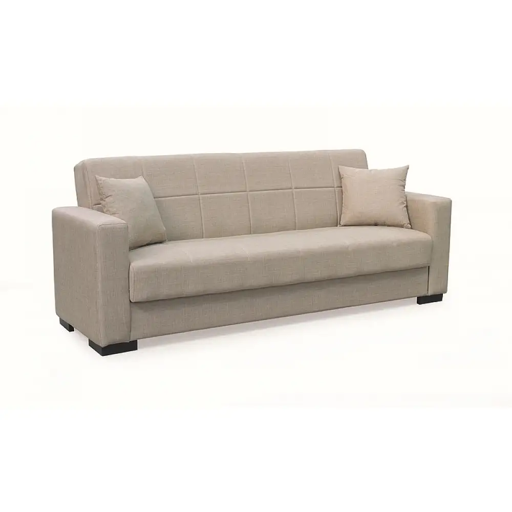 ROVER LIGHT BROWN ΥΦΑΣΜΑ 3ΘΕΣΙΟΣ ΚΑΝΑΠΕΣ/ΚΡΕΒΑΤΙ ΜΕ ΑΠΟΘ.ΧΩΡΟ 210X80X75εκ.