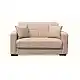 ROVER LIGHT BROWN ΥΦΑΣΜΑ 2ΘΕΣΙΟΣ ΚΑΝΑΠΕΣ/ΚΡΕΒΑΤΙ ΜΕ ΑΠΟΘ.ΧΩΡΟ 150Χ80Χ75εκ.