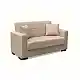 ROVER LIGHT BROWN ΥΦΑΣΜΑ 2ΘΕΣΙΟΣ ΚΑΝΑΠΕΣ/ΚΡΕΒΑΤΙ ΜΕ ΑΠΟΘ.ΧΩΡΟ 150Χ80Χ75εκ.
