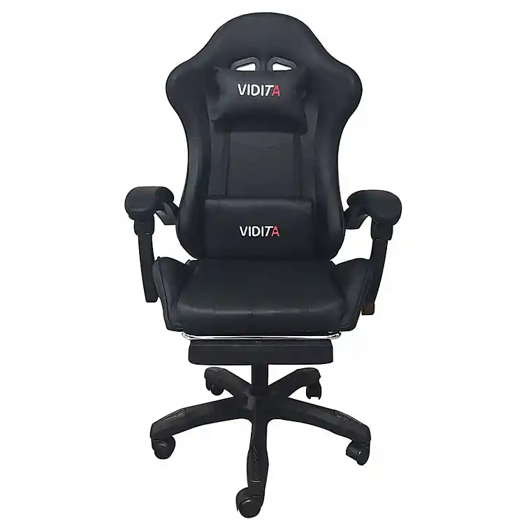 A6060 ΜΑΥΡΟ ΠΟΛΥΘΡΟΝΑ GAMING/ΜΕ ΥΠΟΠΟΔΙΟ 64X62X113-121εκ.
