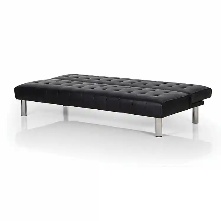 STATE BLACK PU ΚΑΝΑΠΕΣ-ΚΡΕΒΑΤΙ 180X79X74εκ.