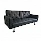 REST/ARMS BLACK PU ΚΑΝΑΠΕΣ-ΚΡΕΒΑΤΙ 188X88εκ.
