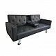 REST/ARMS BLACK PU ΚΑΝΑΠΕΣ-ΚΡΕΒΑΤΙ 188X88εκ.
