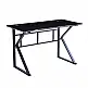 ΓΡΑΦΕΙΟ 120X60X75εκ.ΜΑΥΡΟ MDF/ΜΑΥΡΟ ΜΕΤΑΛΛΙΚΟ