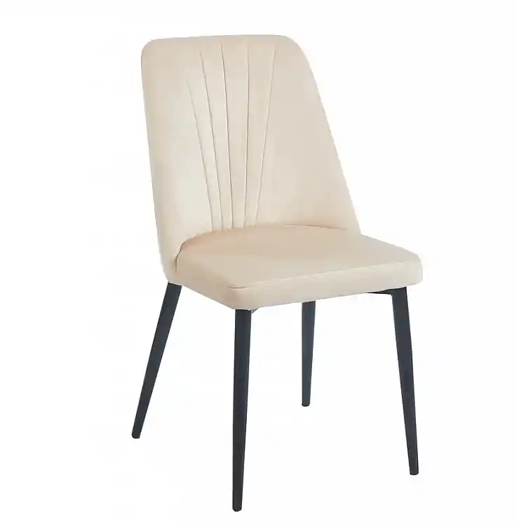 OLIVIA BEIGE VELVET ΥΦΑΣΜΑ ΚΑΡΕΚΛΑ ΜΕΤΑΛΛΙΚΗ 46(59)X58X85εκ.