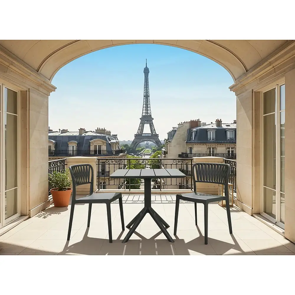 PORTOFINO DARK GREY ΚΑΡΕΚΛΑ ΠΟΛ/ΝΙΟΥ 52X56X83εκ.