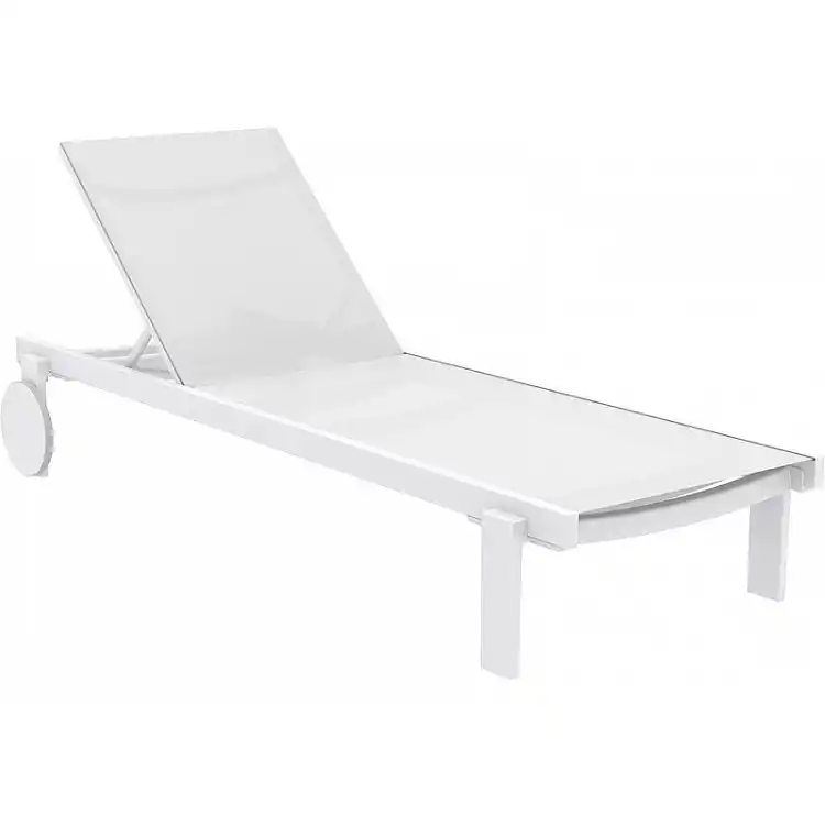 CASABLANCA ΞΑΠΛΩΣΤΡΑ WHITE/WHITE ΑΛΟΥΜ-ΠΟΛ/ΝΙΟΥ 190X74X31εκ.