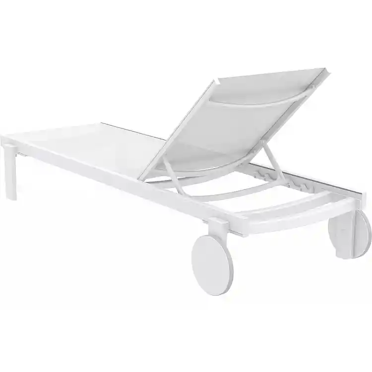 CASABLANCA ΞΑΠΛΩΣΤΡΑ WHITE/WHITE ΑΛΟΥΜ-ΠΟΛ/ΝΙΟΥ 190X74X31εκ.
