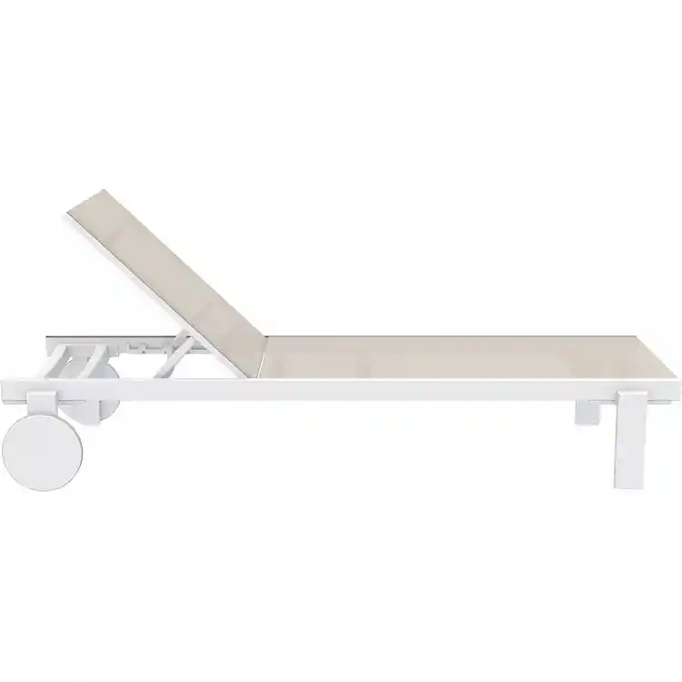 CASABLANCA ΞΑΠΛΩΣΤΡΑ WHITE/TAUPE ΑΛΟΥΜ-ΠΟΛ/ΝΙΟΥ 190X74X31εκ.