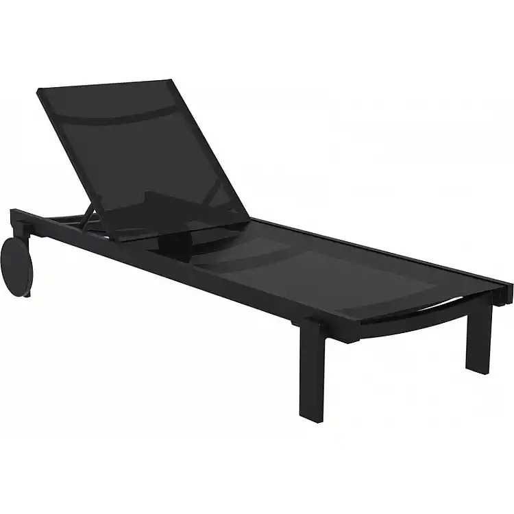 CASABLANCA ΞΑΠΛΩΣΤΡΑ BLACK/BLACK ΑΛΟΥΜ-ΠΟΛ/ΝΙΟΥ 190X74X31εκ.