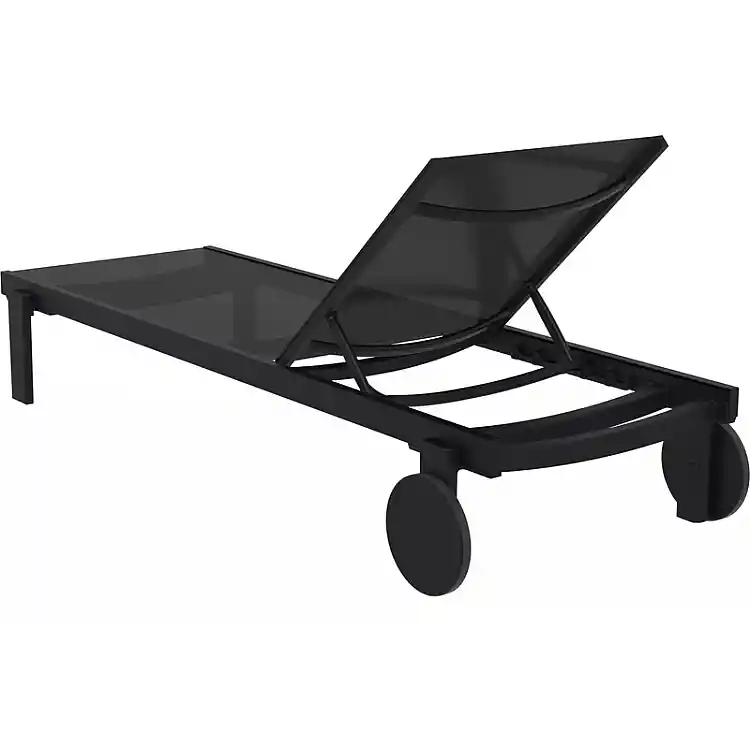 CASABLANCA ΞΑΠΛΩΣΤΡΑ BLACK/BLACK ΑΛΟΥΜ-ΠΟΛ/ΝΙΟΥ 190X74X31εκ.